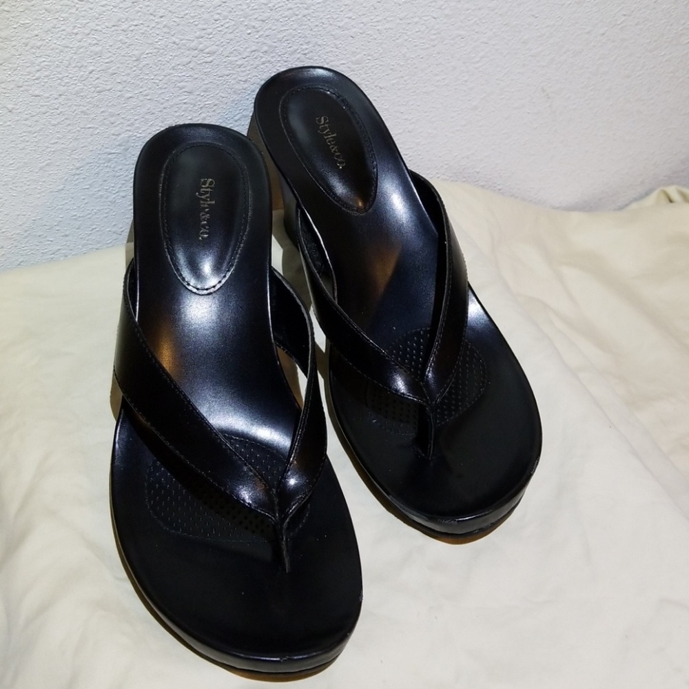 Style & Co - black wedge sandal